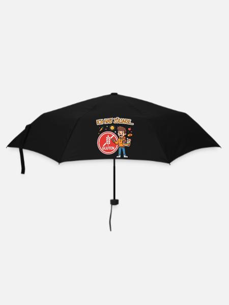 Zöliakie glutenfrei Ernährung - Regenschirm (klein) - Schwarz