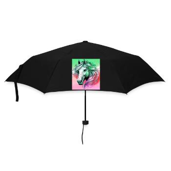 horse - Umbrella (small) - black - Front