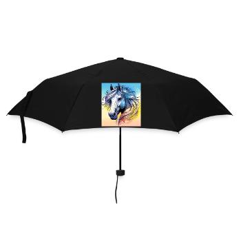 cheval - Parapluie standard - noir - Devant