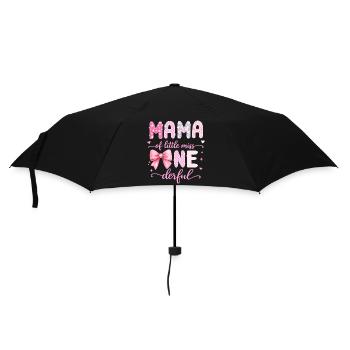 Maman de Little Miss Onederful 1er anniversaire Design - Parapluie standard - noir - Devant