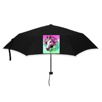 cheval - Parapluie standard - noir - Devant