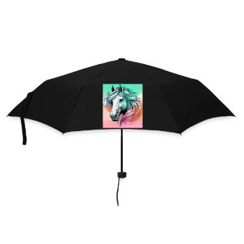 cheval - Parapluie standard - noir - Devant