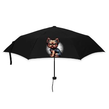 Yorkshire Terrier Yorkie Yorkiebesitzer Yorkies - Regenschirm (klein) - Schwarz - Vorne