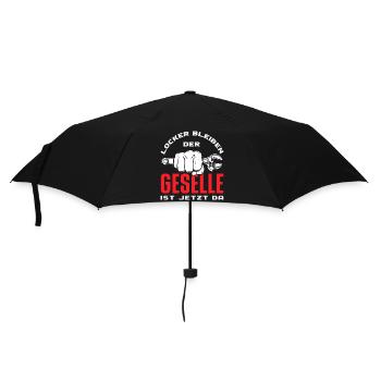 Locker Bleiben Der Geselle Ist Da Handwerker Kfz - Regenschirm (klein) - Schwarz - Vorne