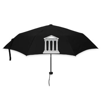Classic Temple Pillars Silhouette - Umbrella (small) - black - Front