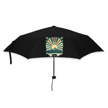 Sunrise over mountain lake - Umbrella (small) - black - Front