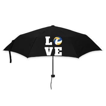 Volleyball Love Gift for Player Mom Coach - Umbrella (small) - black - Front