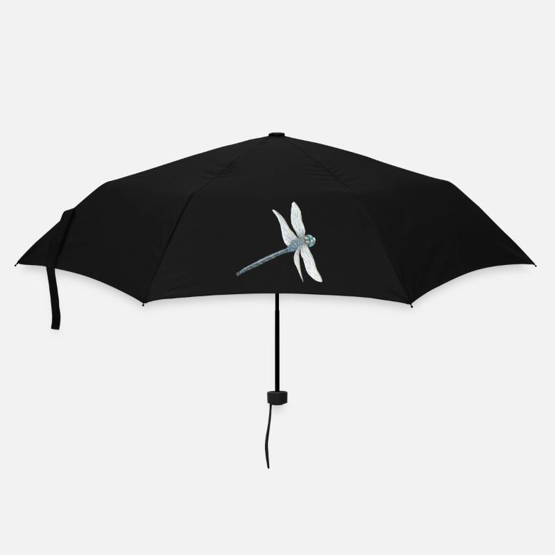 Illustration de libellule sarcelle - Parapluie standard - noir