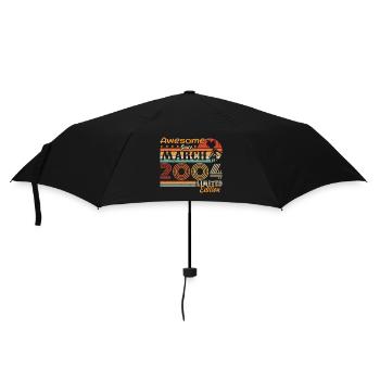 March 2004 Vintage 2004 Retro Birthday Gift - Umbrella (small) - black - Front