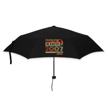 Mars 2007 Vintage 2007 rétro cadeau d’anniversaire - Parapluie standard - noir - Devant