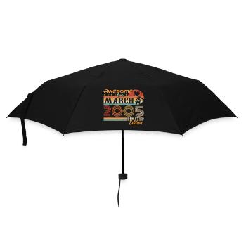 März 2005 Jahrgang 2005 Retro Geburtstagsgeschenk - Regenschirm (klein) - Schwarz - Vorne