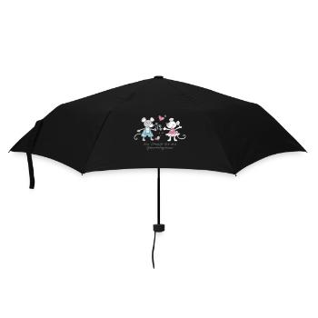 Geburtstagsmaus - Regenschirm (klein) - Schwarz - Vorne