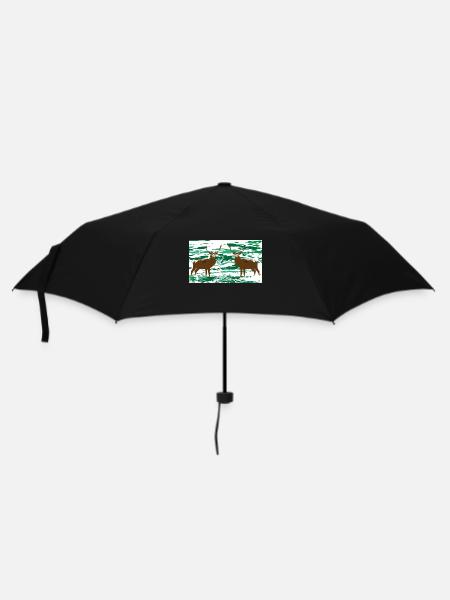 Deer in the Woods - Umbrella (small) - black