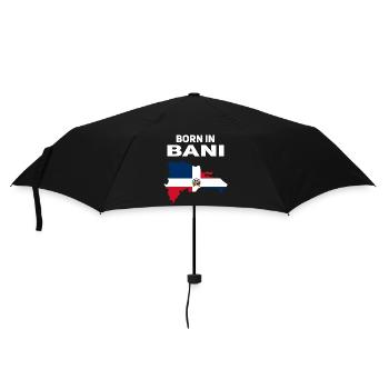 Dominikanische Republik - Regenschirm (klein) - Schwarz - Vorne