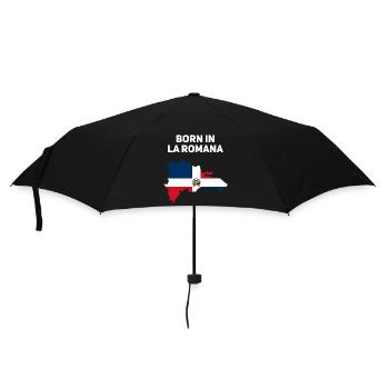 Dominikanische Republik - Regenschirm (klein) - Schwarz - Vorne