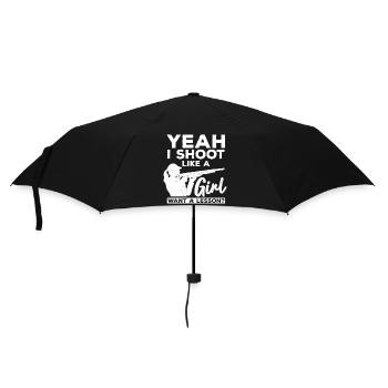 Clay pigeon shooter - Umbrella (small) - black - Front
