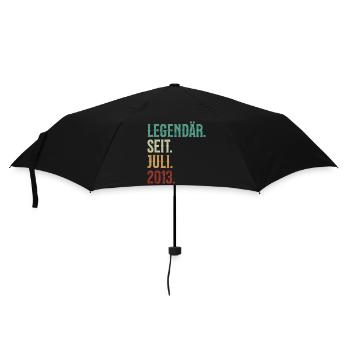Legendär. Seit. Juli. 2013. Retro Birthday - Regenschirm (klein) - Schwarz - Vorne