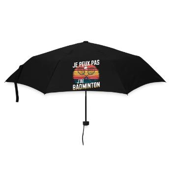 Passion Badminton - Look Années 80 - Parapluie standard - noir - Devant