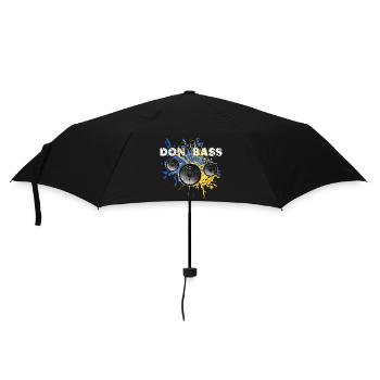UKRAINE Donbass Sound of ukraine "DON BASS" - Umbrella (small) - black - Front