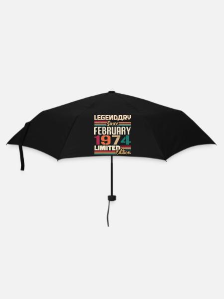 Février 1974 Cadeau d’anniversaire Février 1974 - Parapluie standard - noir