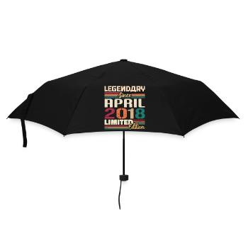 Legenden Werden Im April 2018 Geboren - 2018 - Regenschirm (klein) - Schwarz - Vorne