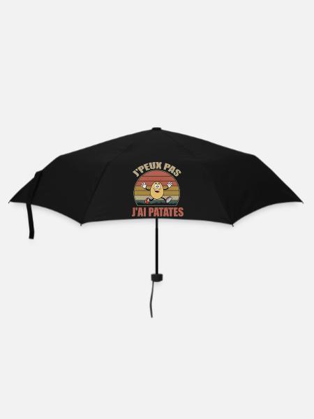 J'peux pas j'ai Patates Cadeau Jardinier Humour - Parapluie standard - noir