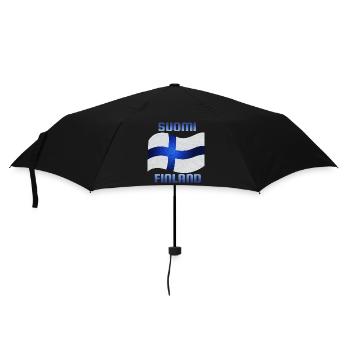 The flag of Finland / Blue Cross Flag - Umbrella (small) - black - Front