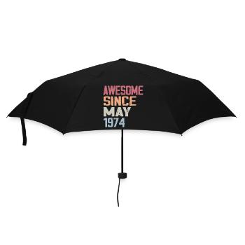 Mai 1974 Anniversaire 1974 Retro 1974 Mai Vintage - Parapluie standard - noir - Devant