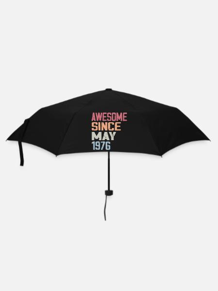 May 1976 Birthday 1976 Retro 1976 May Vintage - Umbrella (small) - black