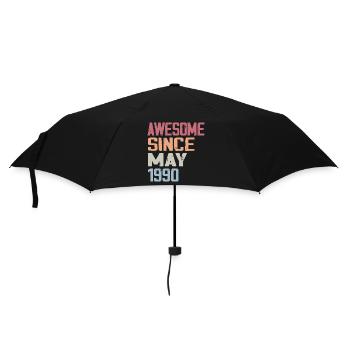May 1990 Birthday 1990 Retro 1990 May Vintage - Umbrella (small) - black - Front