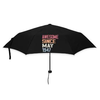 Mai 1947 Geburtstag 1947 Retro 1947 Mai Jahrgang - Regenschirm (klein) - Schwarz - Vorne