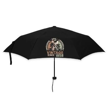 Geboren 1958 Geburtstagsgeschenk 1958 Vintage 1958 - Regenschirm (klein) - Schwarz - Vorne