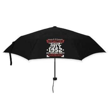 Oldtimer July 1952 70th Birthday Gift Men - Umbrella (small) - black - Front