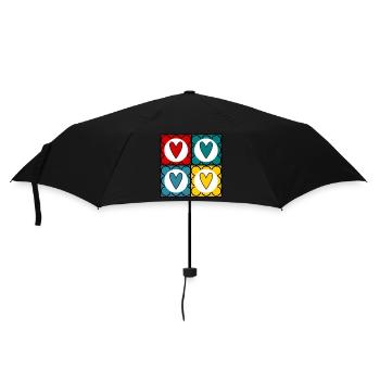 HEILIGER VALENTINSTAG. ICH LIEBE DICH. ICH LIEBE DICH. LIEBE. LIEBE - Regenschirm (klein) - Schwarz - Vorne