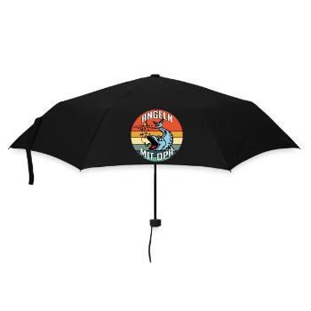 Angeln mit Opa ist am schönsten - Regenschirm (klein) - Schwarz - Vorne