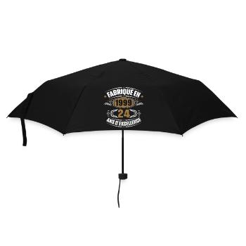 Cadeau d'anniversaire 24 ans, Fabriqué en 1999 - Parapluie standard - noir - Devant