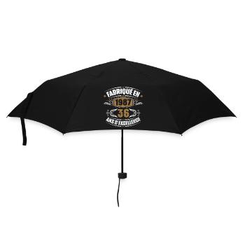 Cadeau d'anniversaire 36 ans, Fabriqué en 1987 - Parapluie standard - noir - Devant