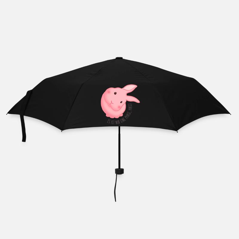 Es ist nur eine Phase, Hase! Rosa Rund - Regenschirm (klein) - Schwarz