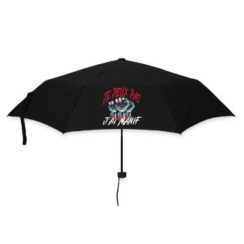 j'peux pas j'ai manif cadeau anniversaire humour - Parapluie standard - noir - Devant