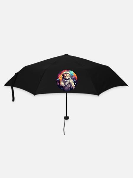 Cat Astronaut - Umbrella (small) - black