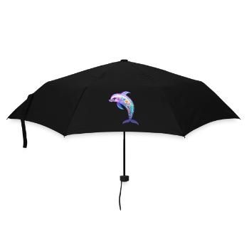 Kawaii Dolphin - Fantastic Ocean Dreams - Umbrella (small) - black - Front