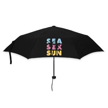 Design Sea S*x Sun Summer Vibe - Umbrella (small) - black - Front