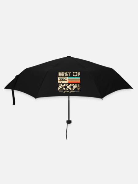 Vintage 2004 Jahrgang Retro Geburtstag Geschenk - Regenschirm (klein) - Schwarz