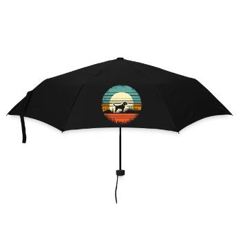Beagle coucher de soleil vintage - Parapluie standard - noir - Devant