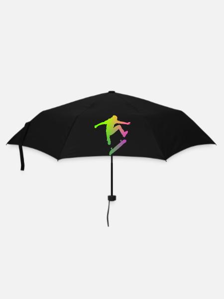 Skater - Regenschirm (klein) - Schwarz