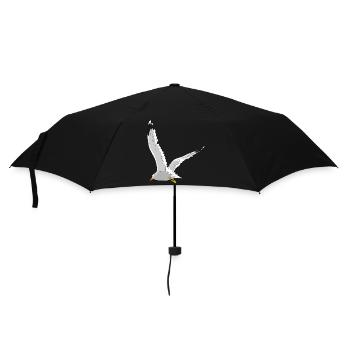 Seagull in flight - Umbrella (small) - black - Front