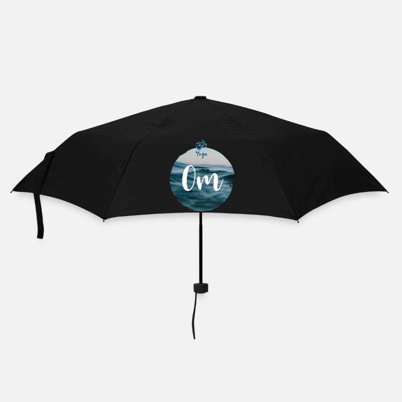 Yoga om - Regenschirm (klein) - Schwarz