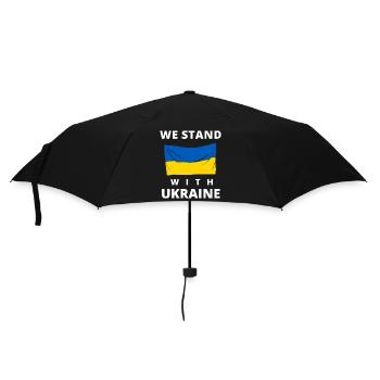 Ukraine Flag. we stand with ukraine - Umbrella (small) - black - Front