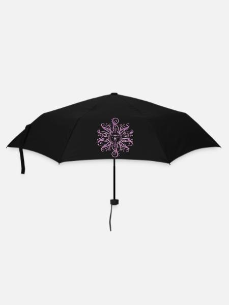 Sonne Mehndi Summer Vibes - Regenschirm (klein) - Schwarz