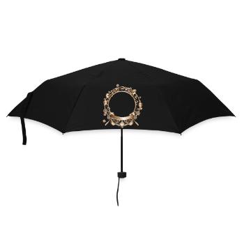 Cadre Steampunk en aspect métal machine - Parapluie standard - noir - Devant